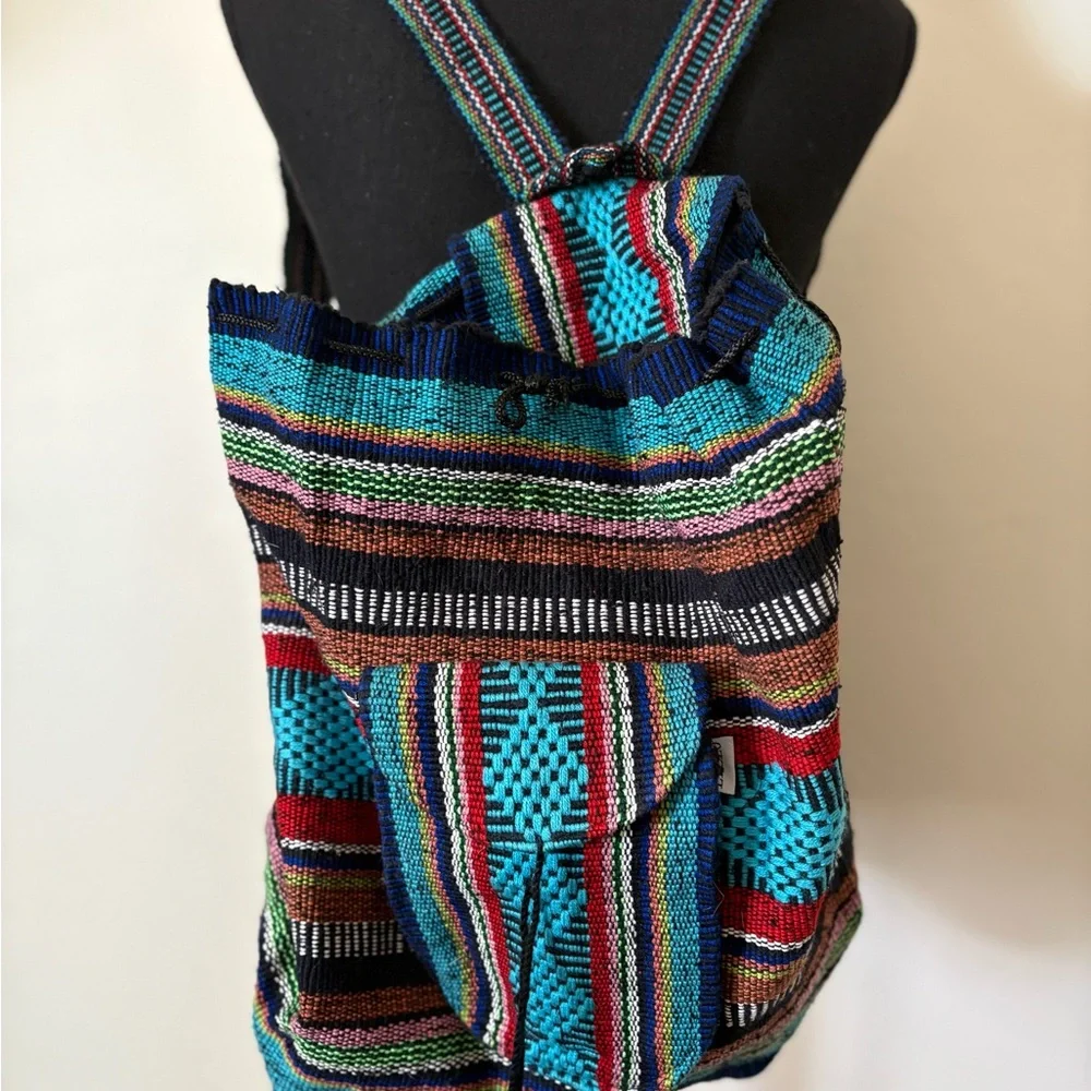 Colorful Striped Backpack - Picture 6 of 8